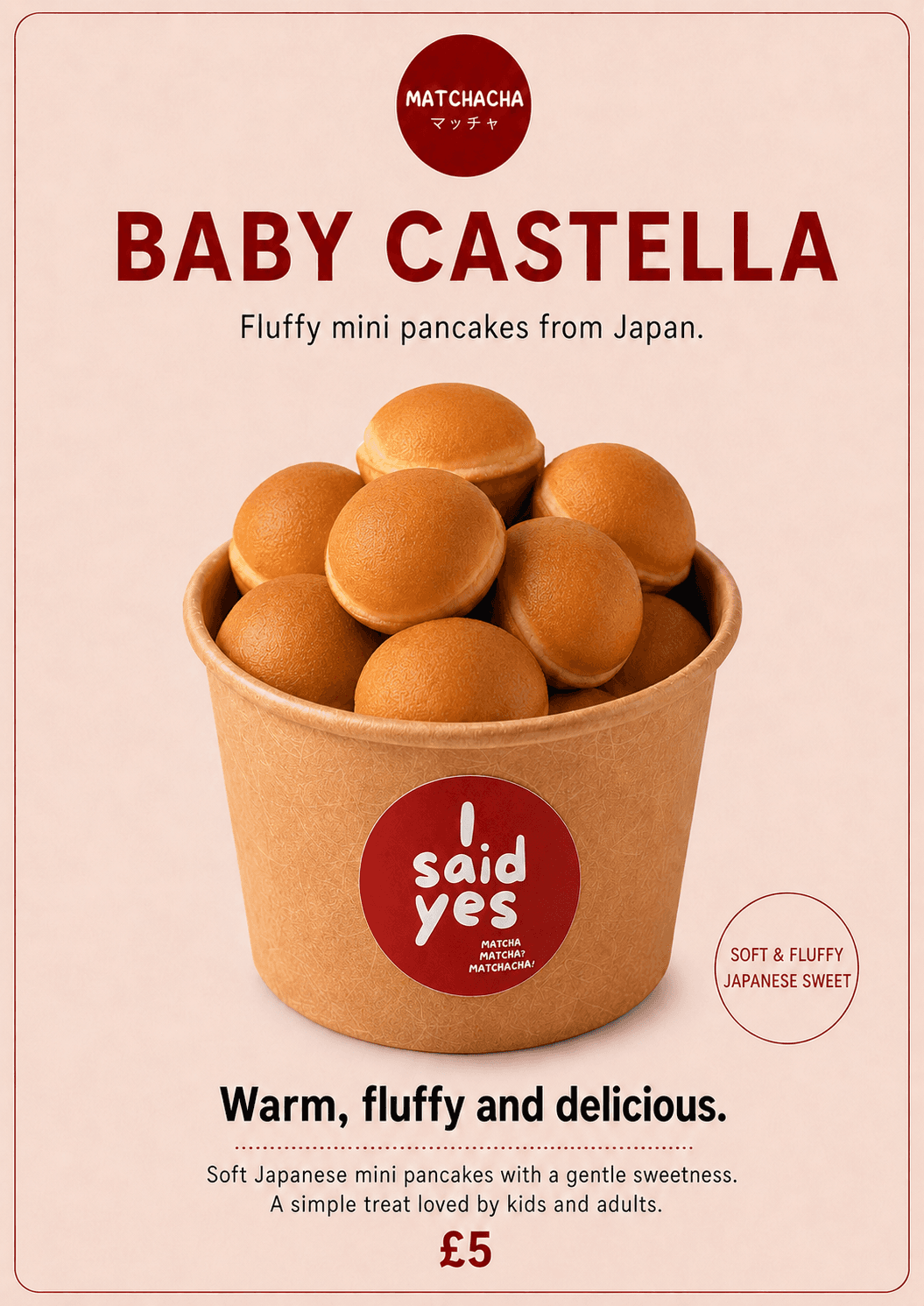 Baby Castella — Warm, fluffy and delicious.